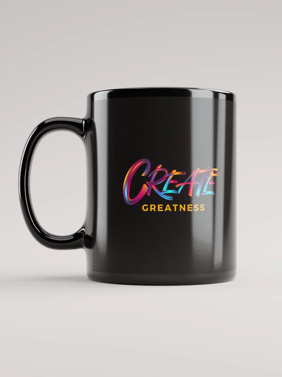 Born to Dance Her Silhouette + Rainbow Create Greatness Glossy Black Mug product image (6)