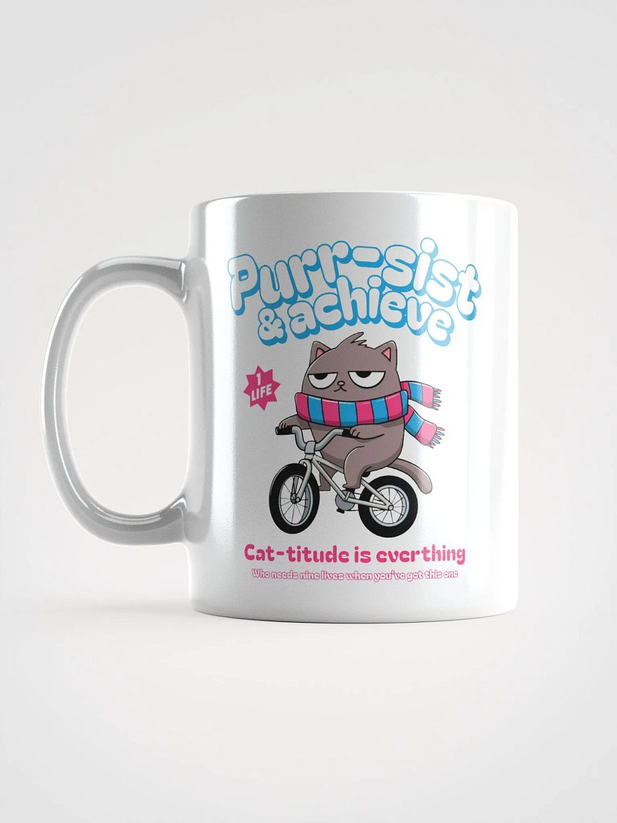 Purr-sist & Achieve - Mug Cute Cat Bike Design product image (16)