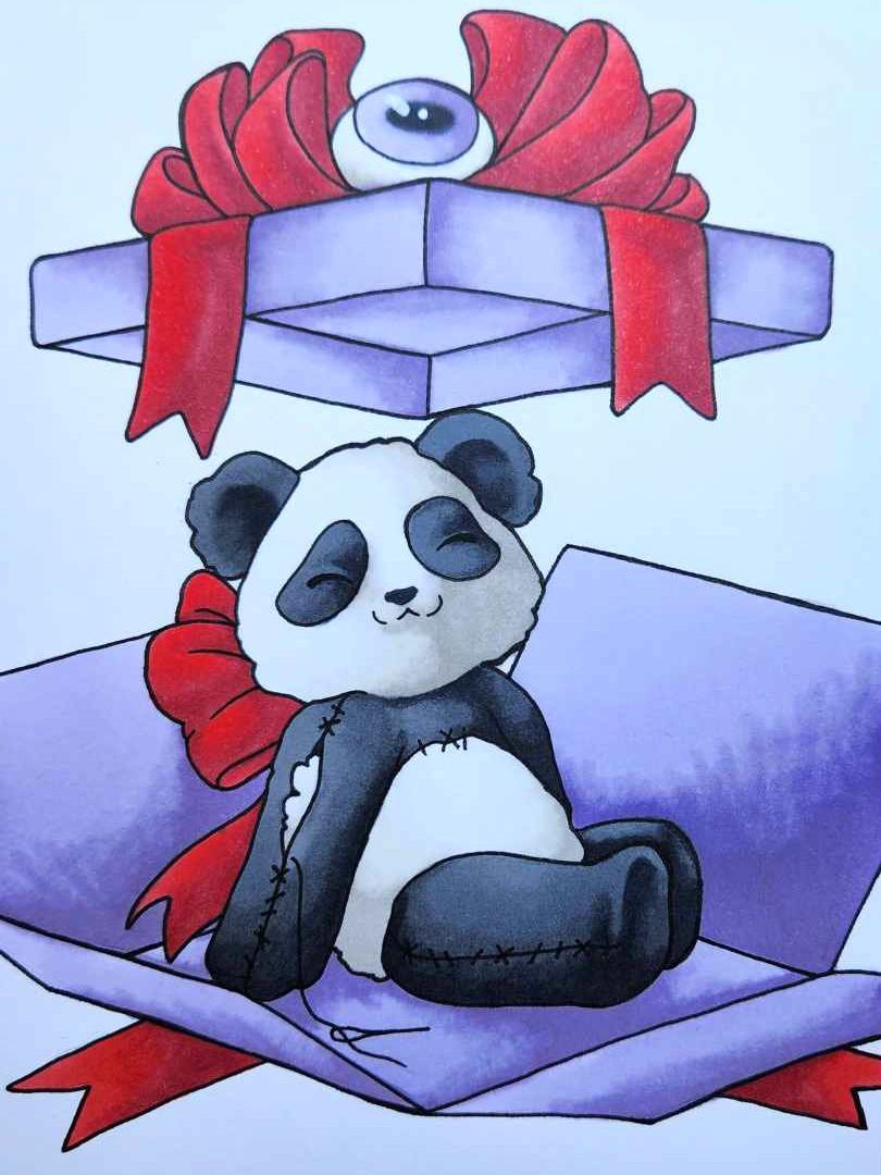 Dessin original Noël Panda product image (1)