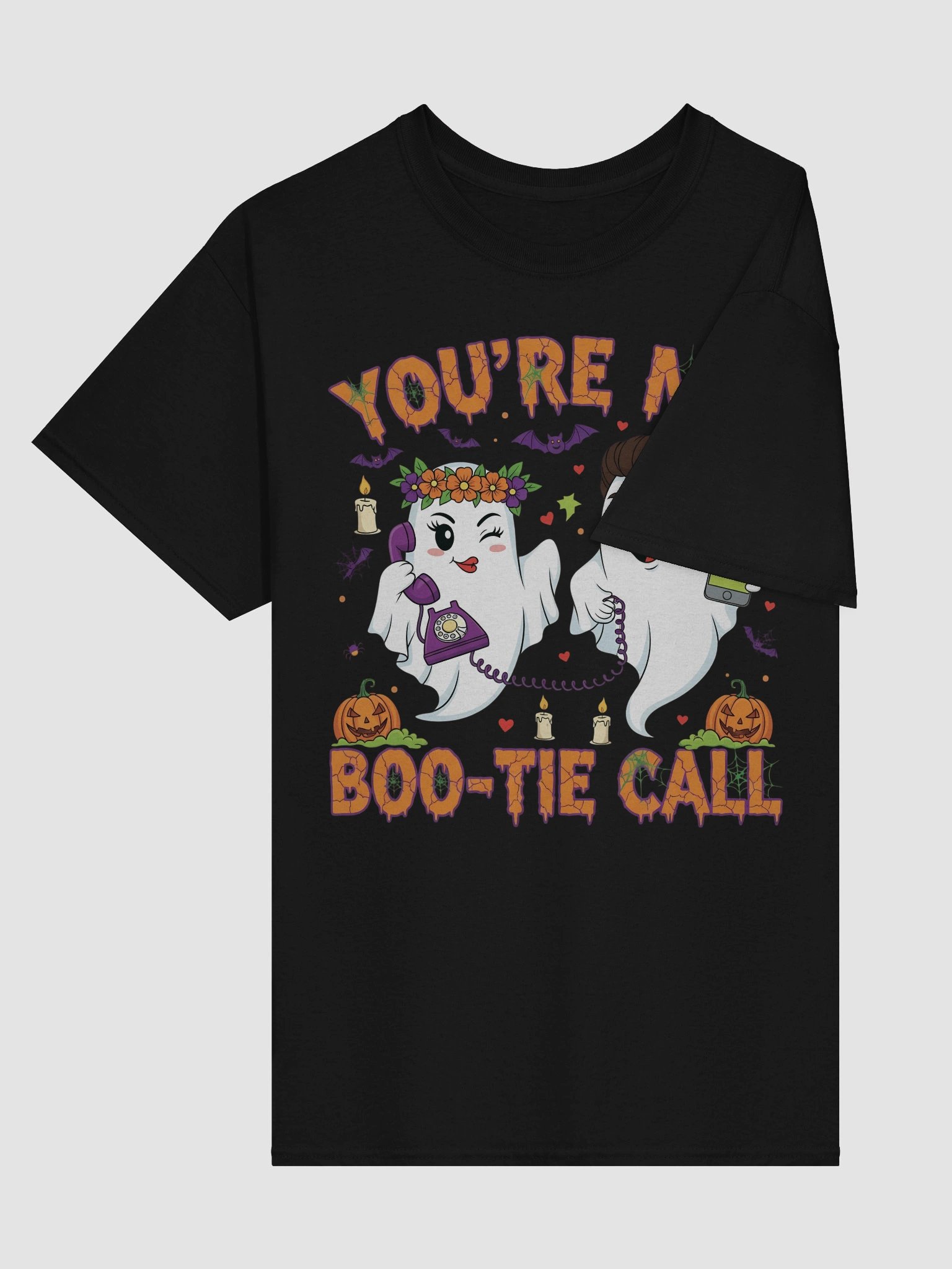 Boo-Tie Call Ghosts Halloween T-Shirt product image (12)