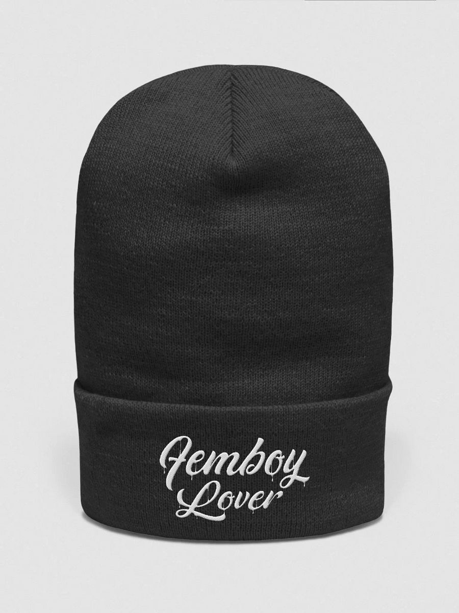 Femboy Lover (White Text) Beanie product image (1)