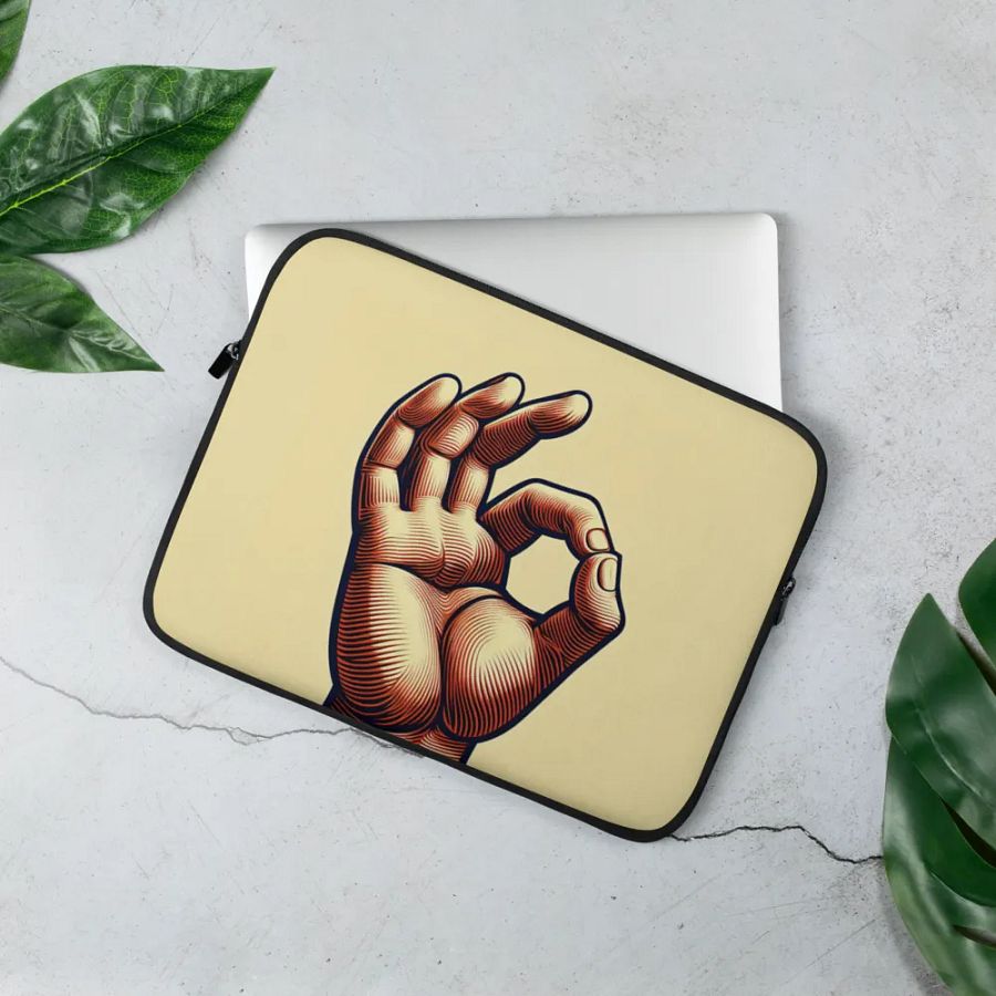 OK Gesture Laptop Sleeve product image (2)