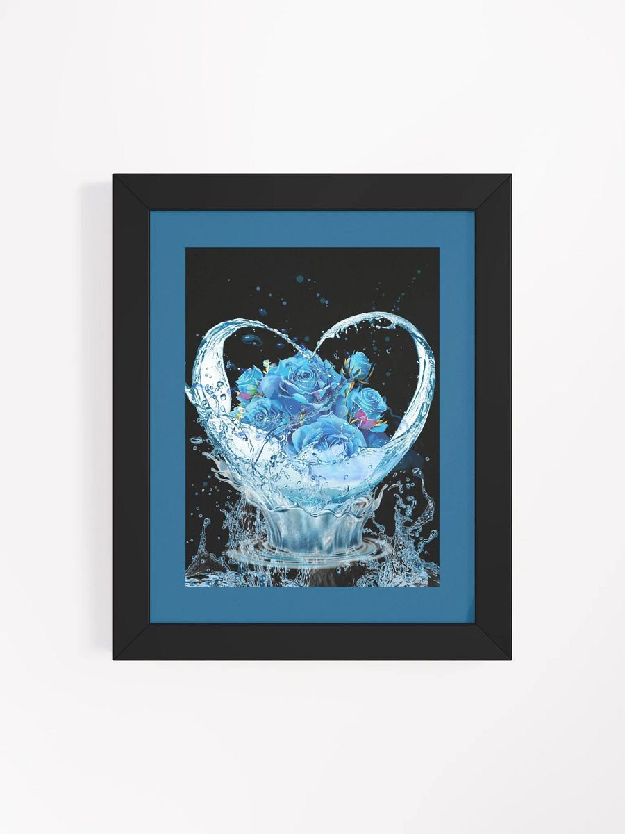 Ethereal Blue Rose Water Splash Framed Poster product image (8)
