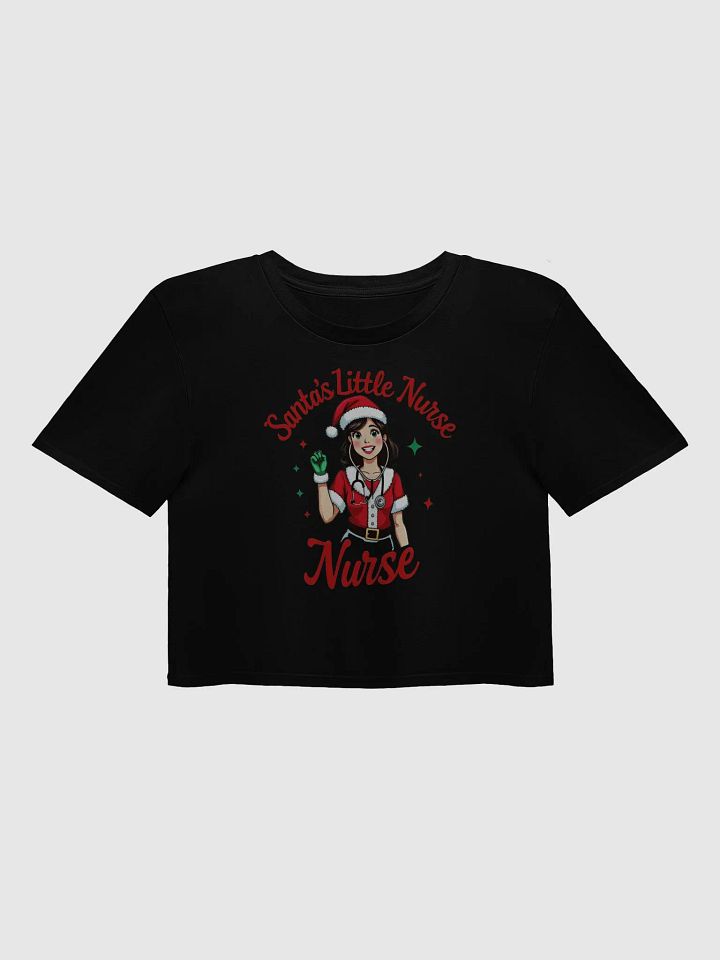 Santa's Stethoscope Little Nurse Premium Crop Top product image (1)