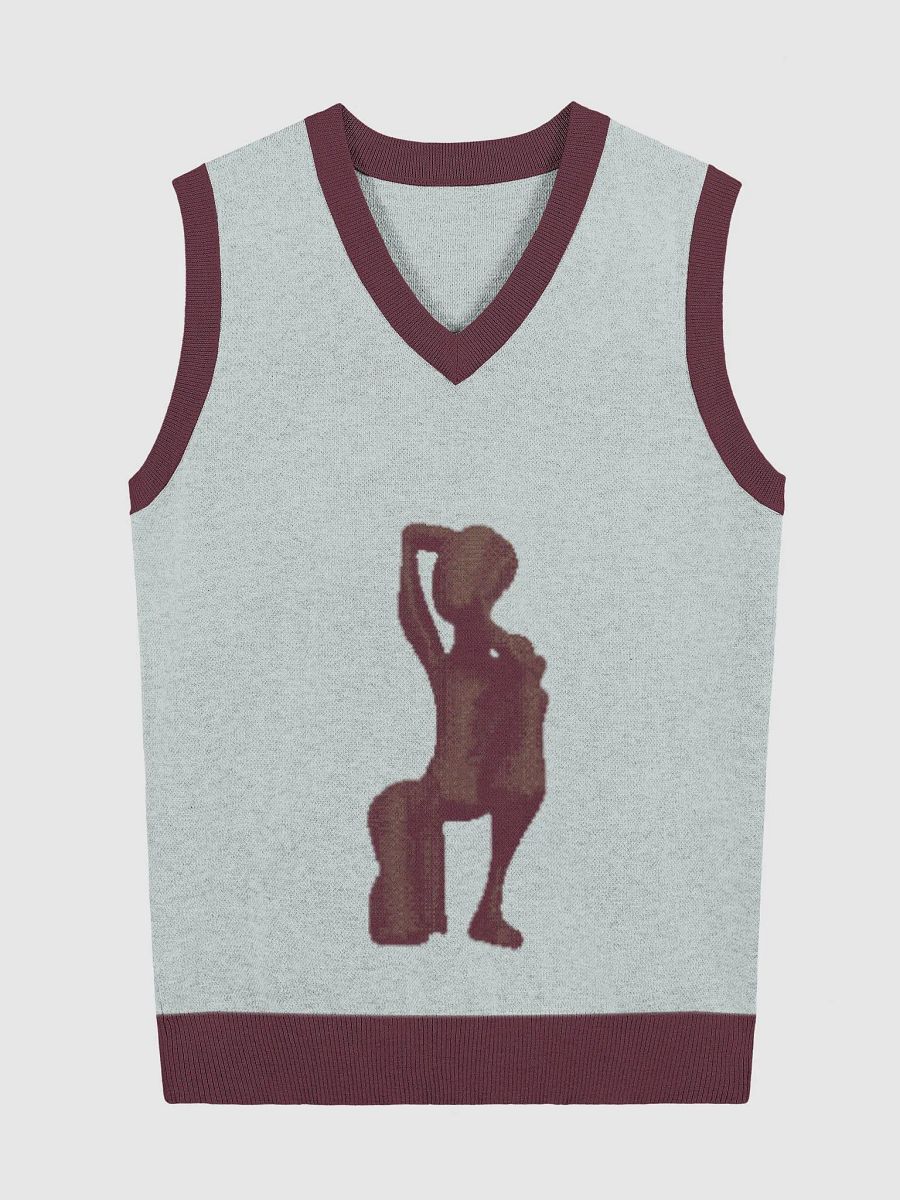 Dynamic Silhouette Knit V-Neck Vest product image (1)