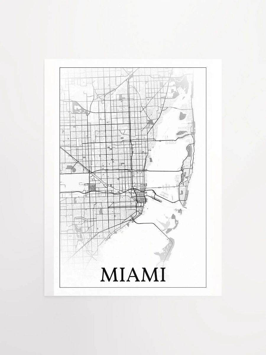 Miami, Florida, USA, city map print product image (5)