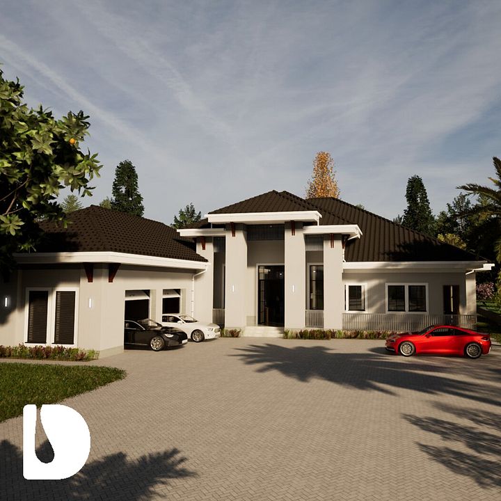 Architectural design for 3 Bedroom Family Home ONE STOREY DA13501A product image (1)