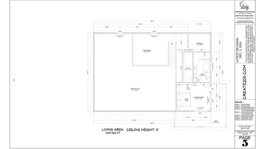 Create 208 - Floor Plan Drawings - 4-Page Set product image (2)
