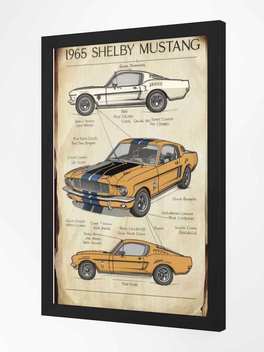 Gearhead Garage Art: Classic Shelby Mustang Framed Poster Print product image (2)
