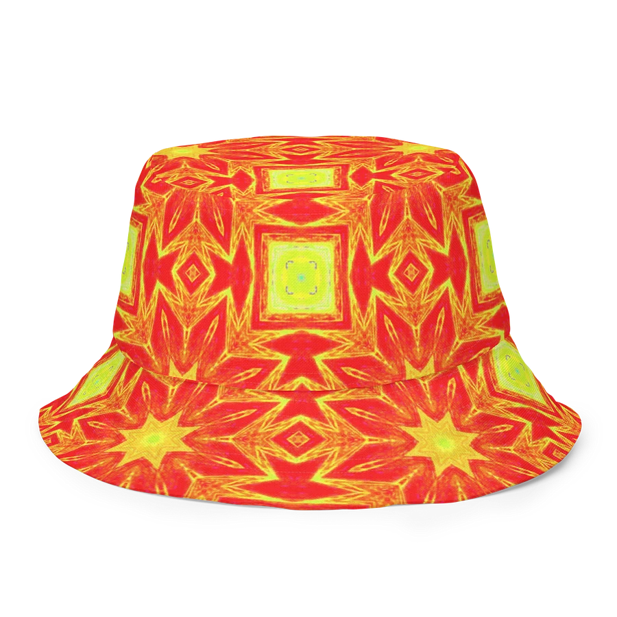 Abstract Repeating Orange Flower Unisex Bucket Hat product image (16)