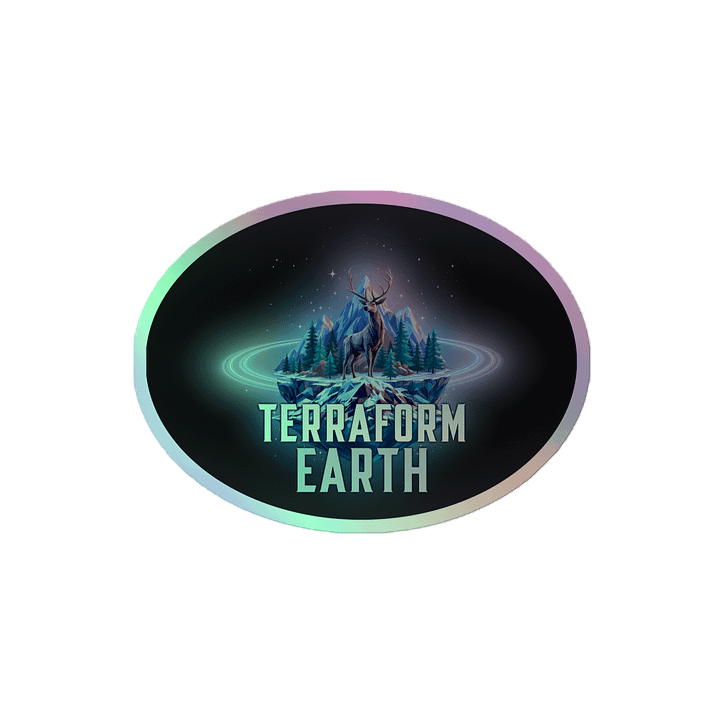 Elkhorn Terraform Earth Holographic Sticker product image (2)