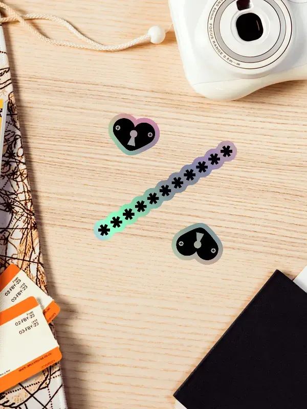 Secret Password Opens My Heart Big Boy Holographic Edition Sticker product image (2)