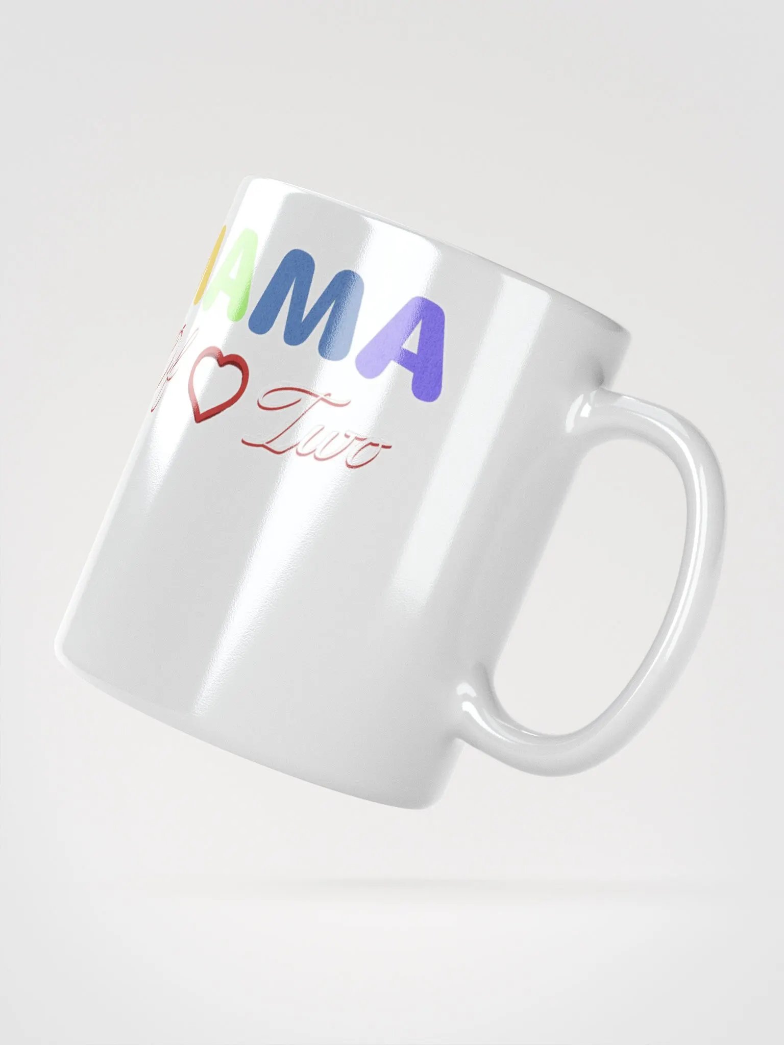 Mama of Two - Loving Family Design White Mug product image (6)