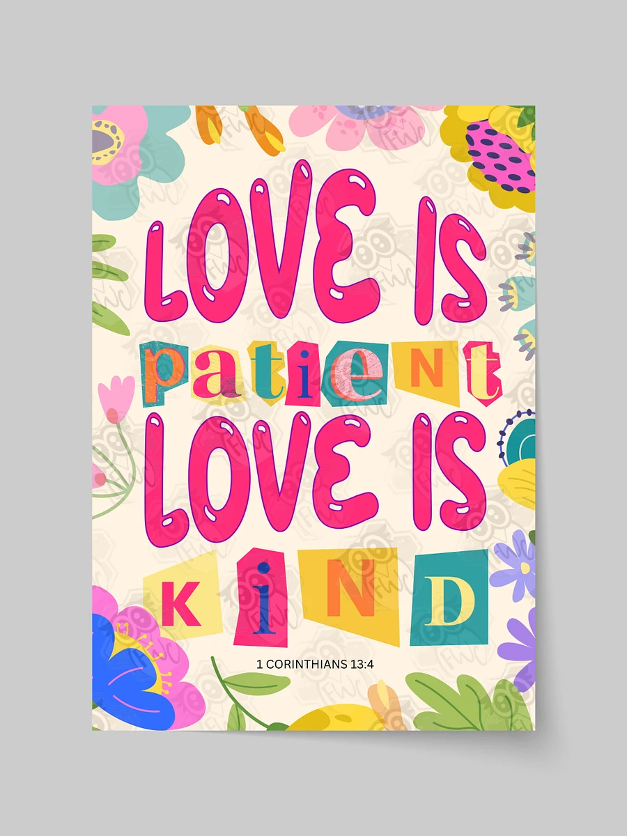 Love Is Patient Love Is Kind- 1 Corinthians 13:4 Printable product image (3)