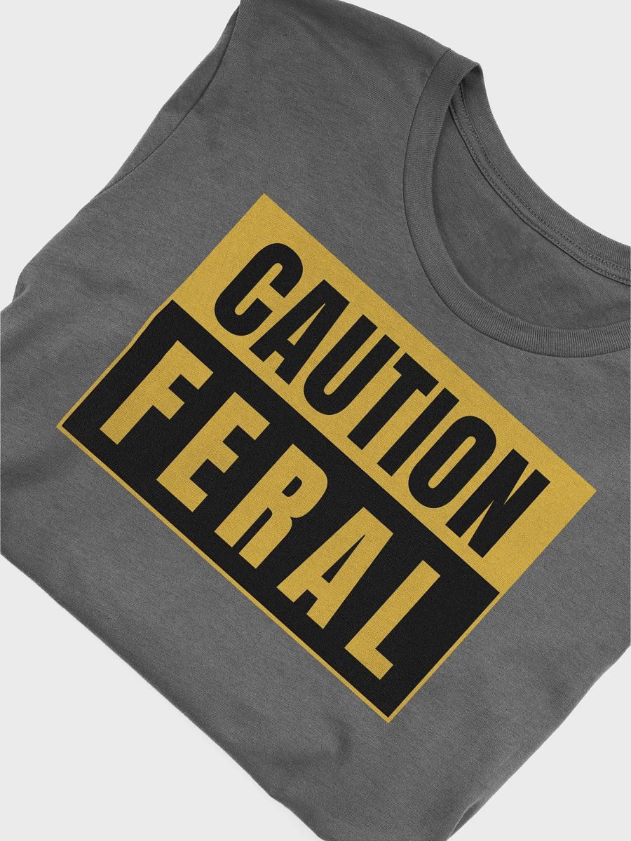 CAUTION FERAL - Bella Canvas 3001 Unisex Supersoft T-Shirt product image (3)