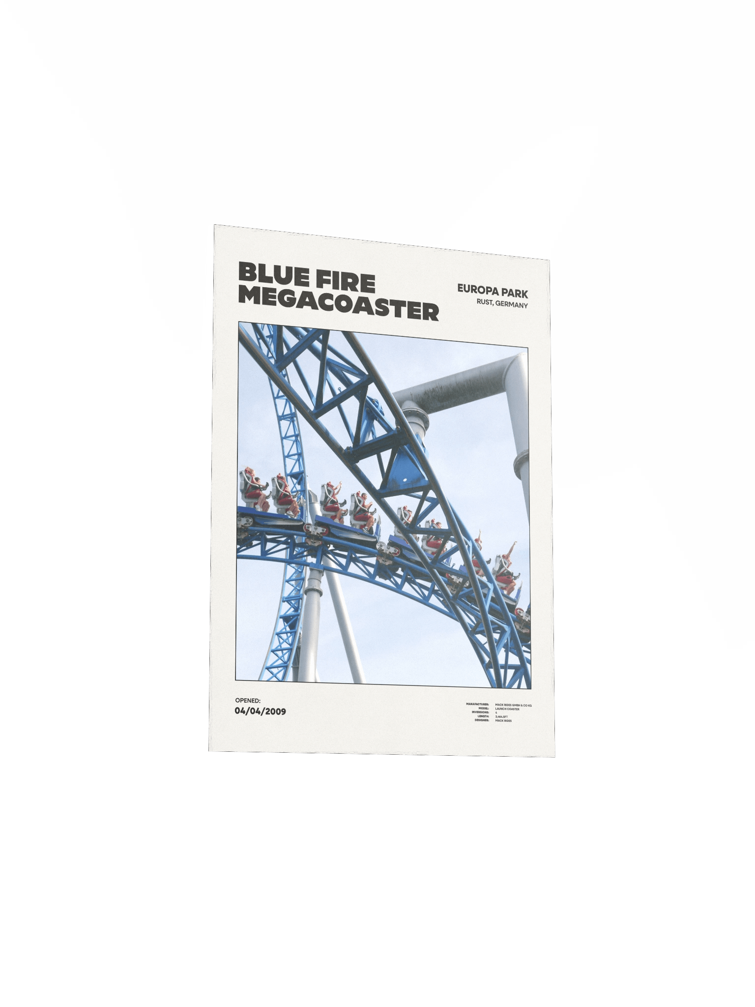 Blue Fire Megacoaster Premium Poster product image (7)