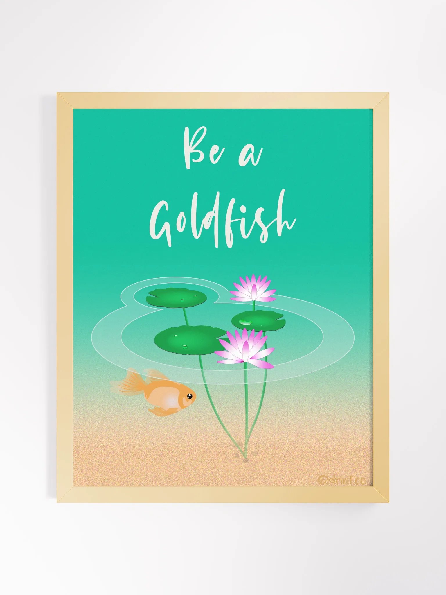 Be A Goldfish framed artwork by DrmtCo product image (1)