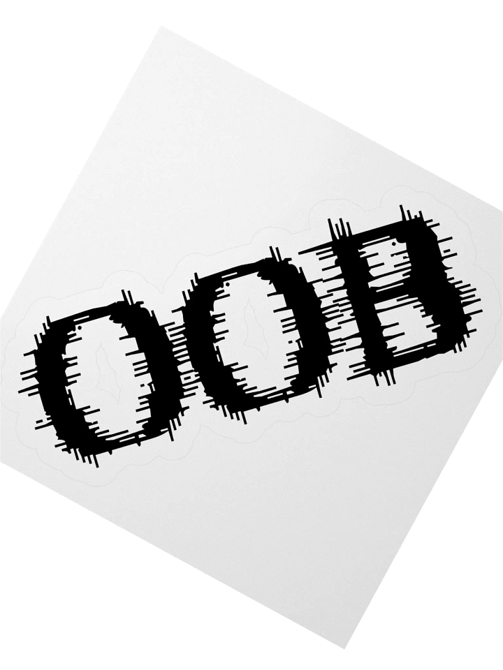 Out of bounds • Black Austerity Edition Sticker product image (2)