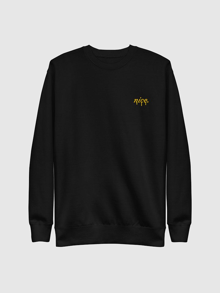 Exclusive Premium 'Nice.' Drip Sweatshirt (Black) product image (2)