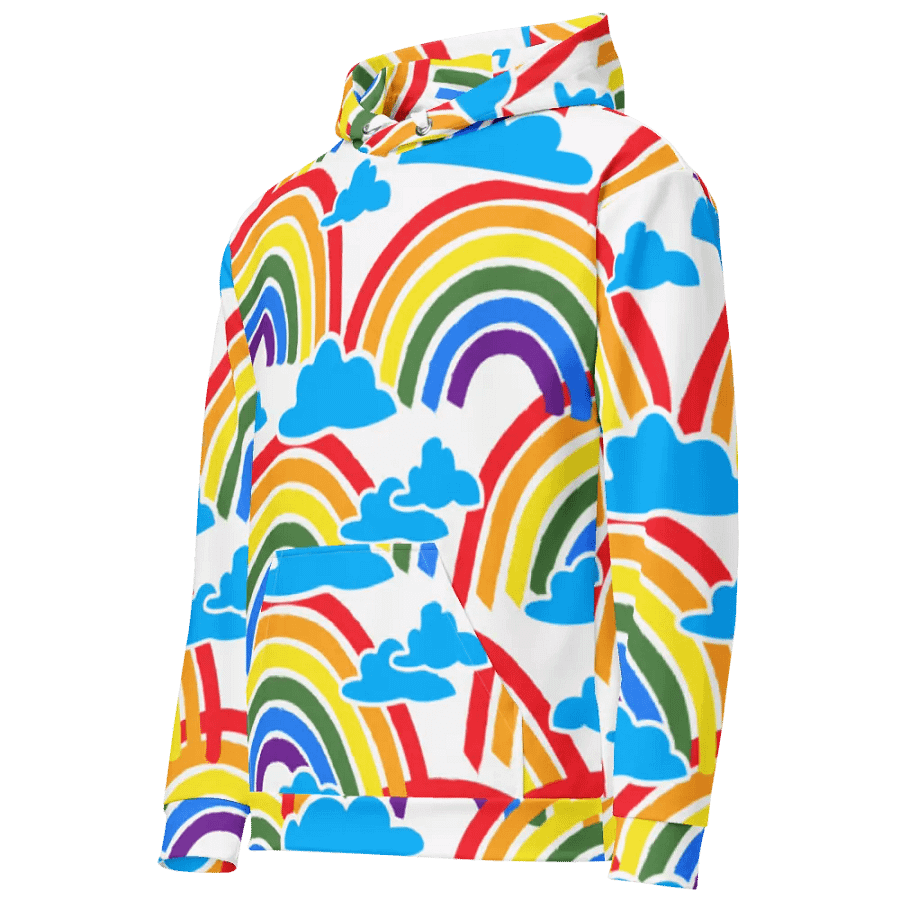 Whimsical Rainbow Clouds Unisex Hoodie product image (2)