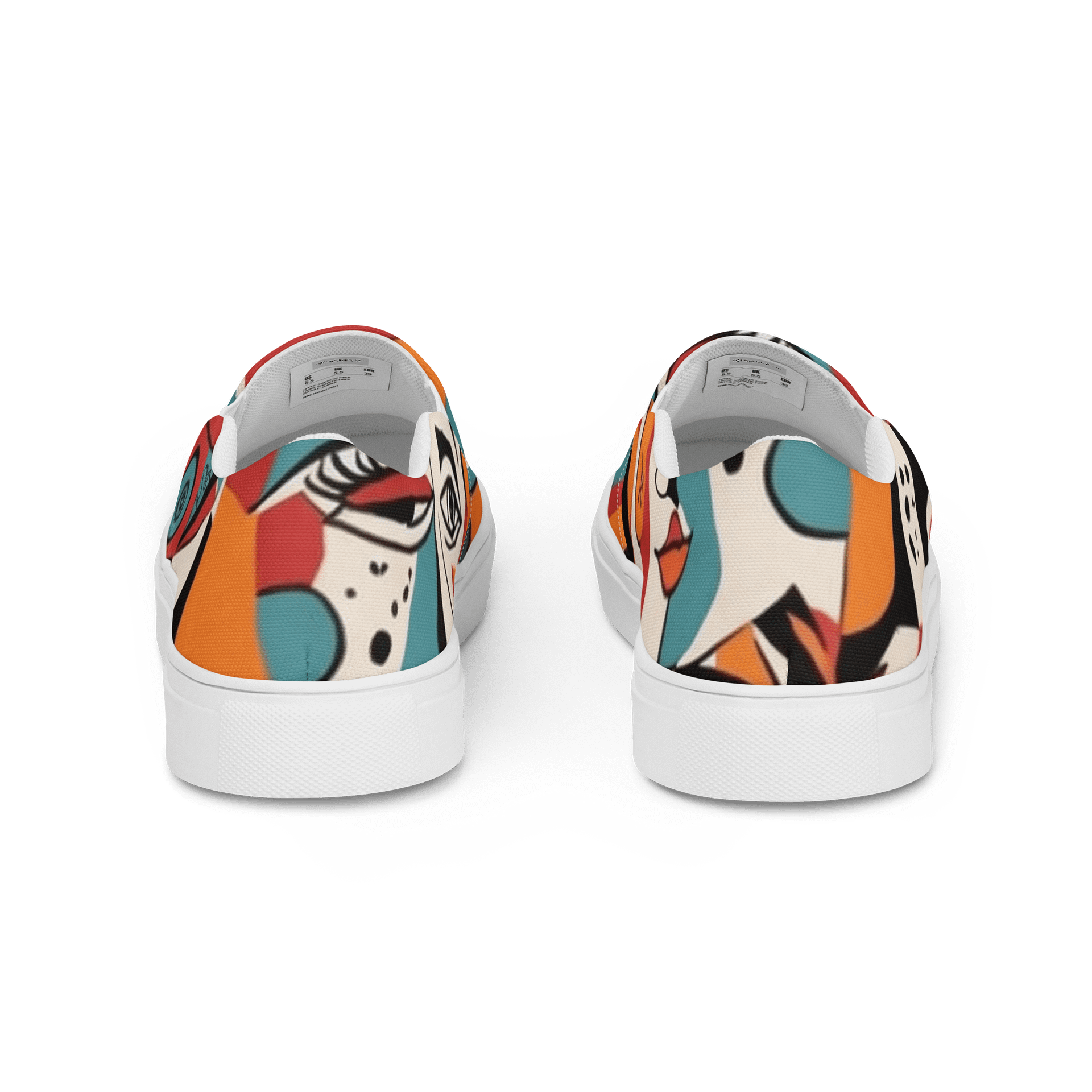 Abstract Faces Women's Canvas Slip-Ons product image (4)