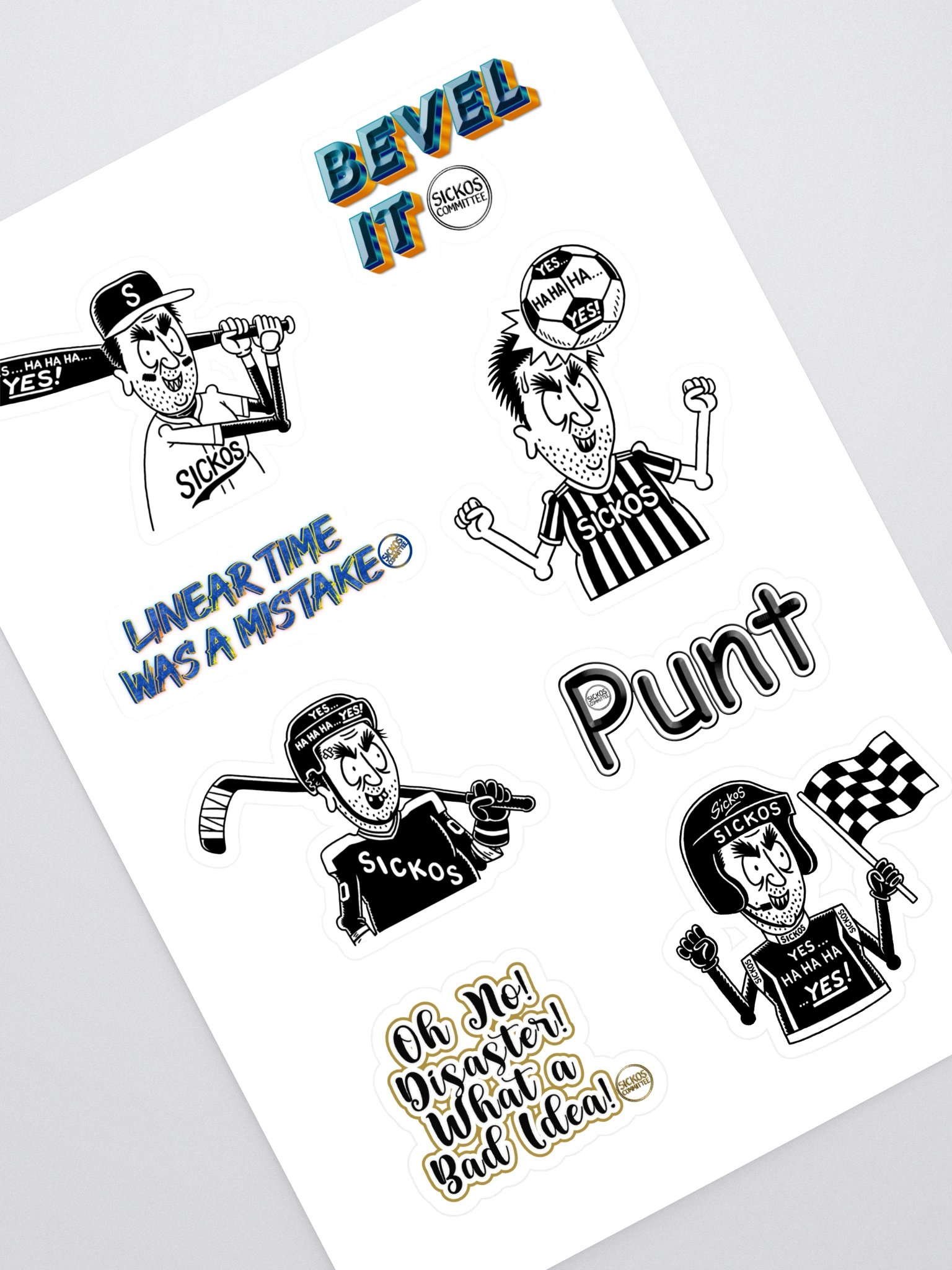 Sickos Cartoon Sticker Sheet Set product image (1)