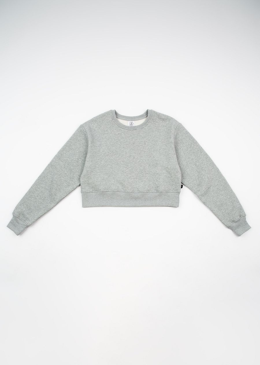 Heathered Fog Cropped Crewneck product image (8)