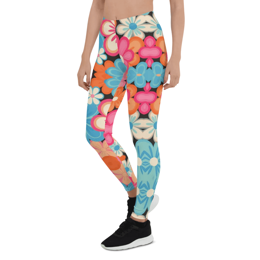Retro Floral Fantasy All-Over Print Leggings product image (9)
