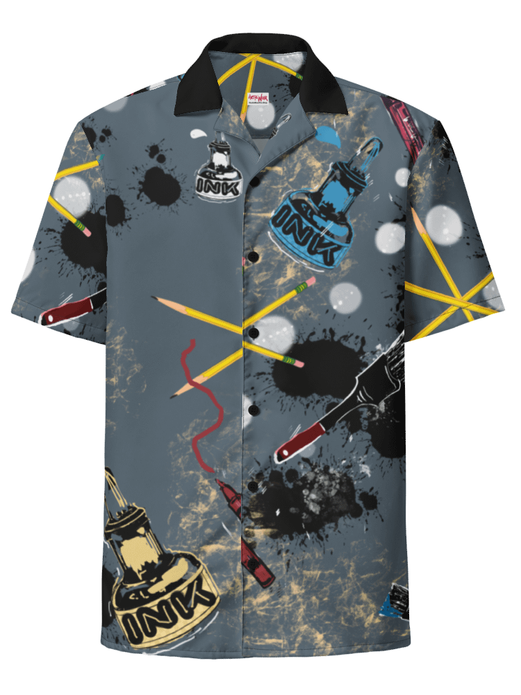 SplatterWear #6 Unisex Hawaiian Style Shirt/Steel product image (1)