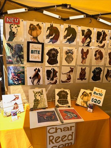 Another @saturdaymarket booth #406! I have lots of breed prints and On the Spot Sketches available, if you don’t see your bre...