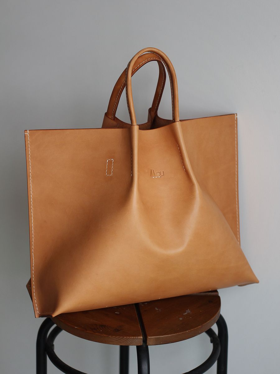 Leather Two-way Bag - Natural, Honey, Black product image (11)