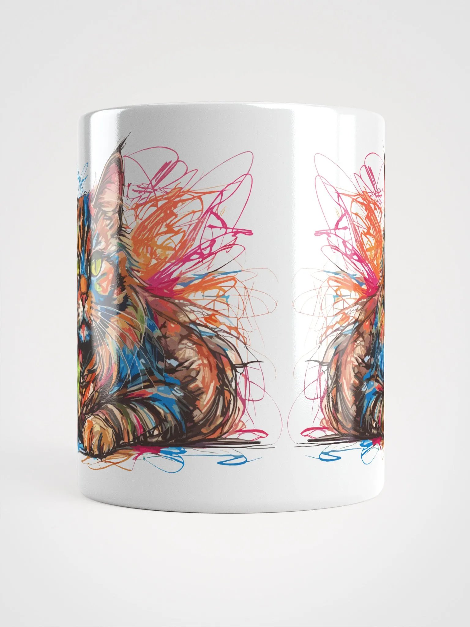 Graffiti Scribbles Cat 9 , Mug product image (9)