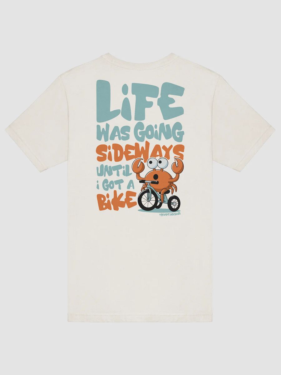 Funny Crab Cycling T-Shirt – Life Was Going Sideways Until I Got a Bike, Cute Punny Ocean Bike Tee product image (18)