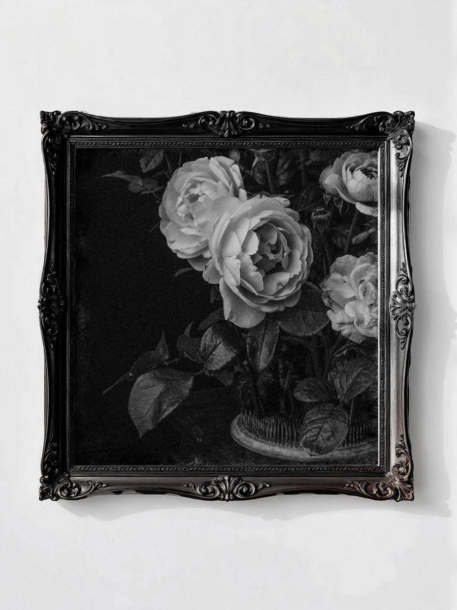 Gothic Roses, Vintage Black & White Square (Printable) product image (1)