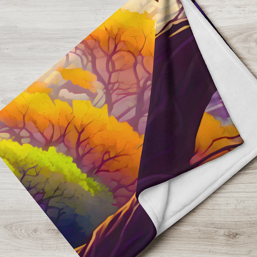 Enchanted Forest Nature River Trees Mountain Autumn Throw Blanket product image (8)