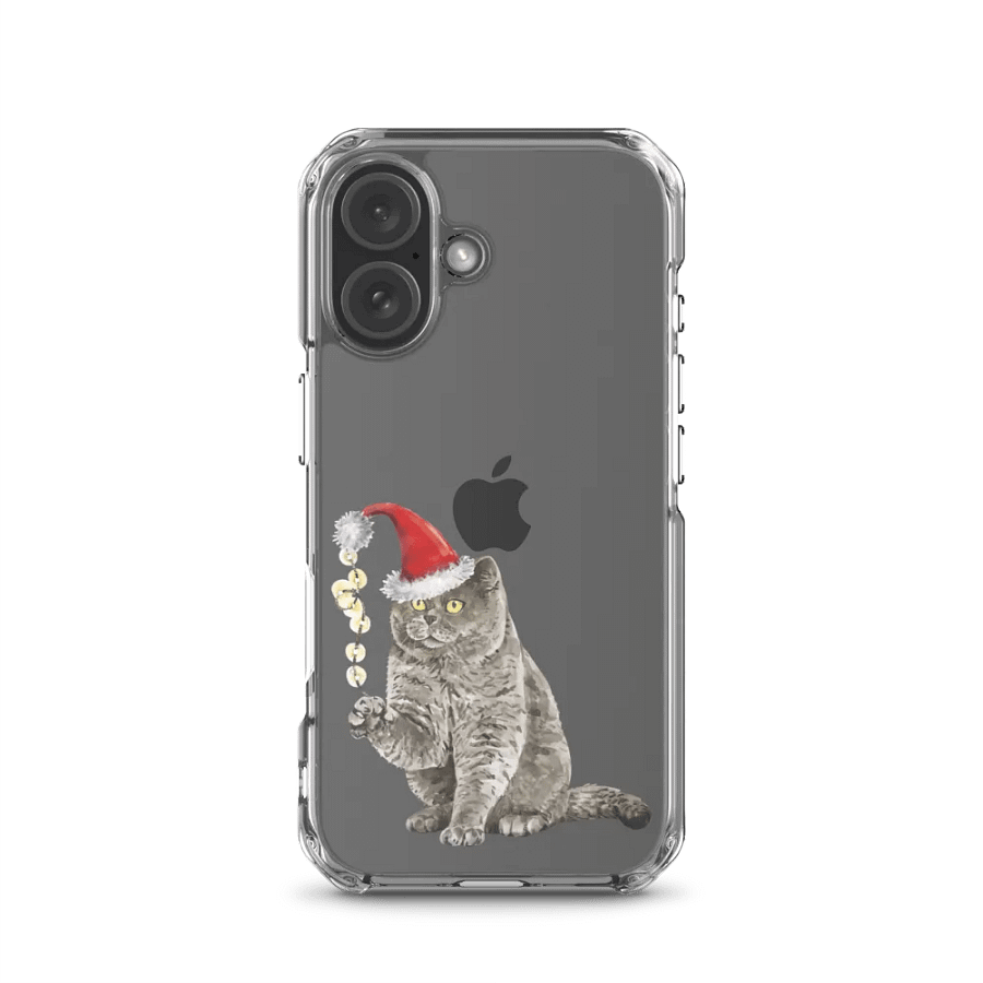 Santa Cat iPhone Clear Case product image (23)