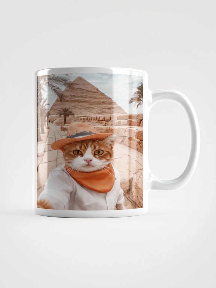 Pharaoh Cat Selfie #Humorous Mug - White product image (1)