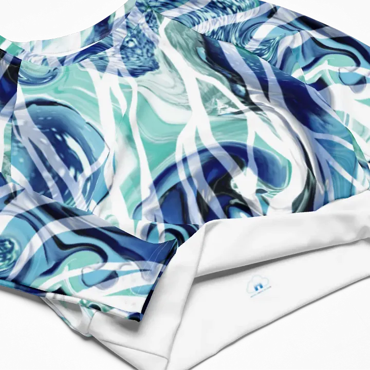 Ocean Lights Recycled Long Sleeve Crop Top product image (2)