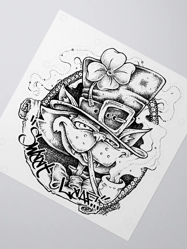 Sweet Leaf Cat Kiss Cut Sticker product image (2)