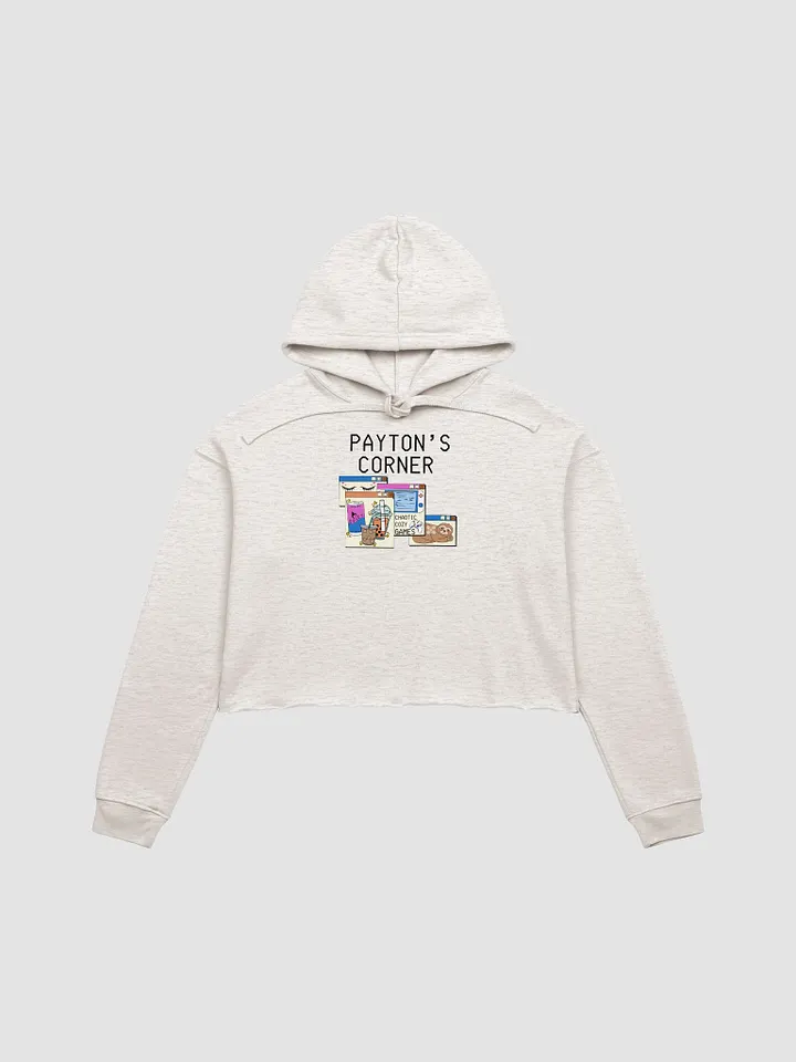 Payton's Virtual Corner Cropped Hoodie- Black Text product image (2)