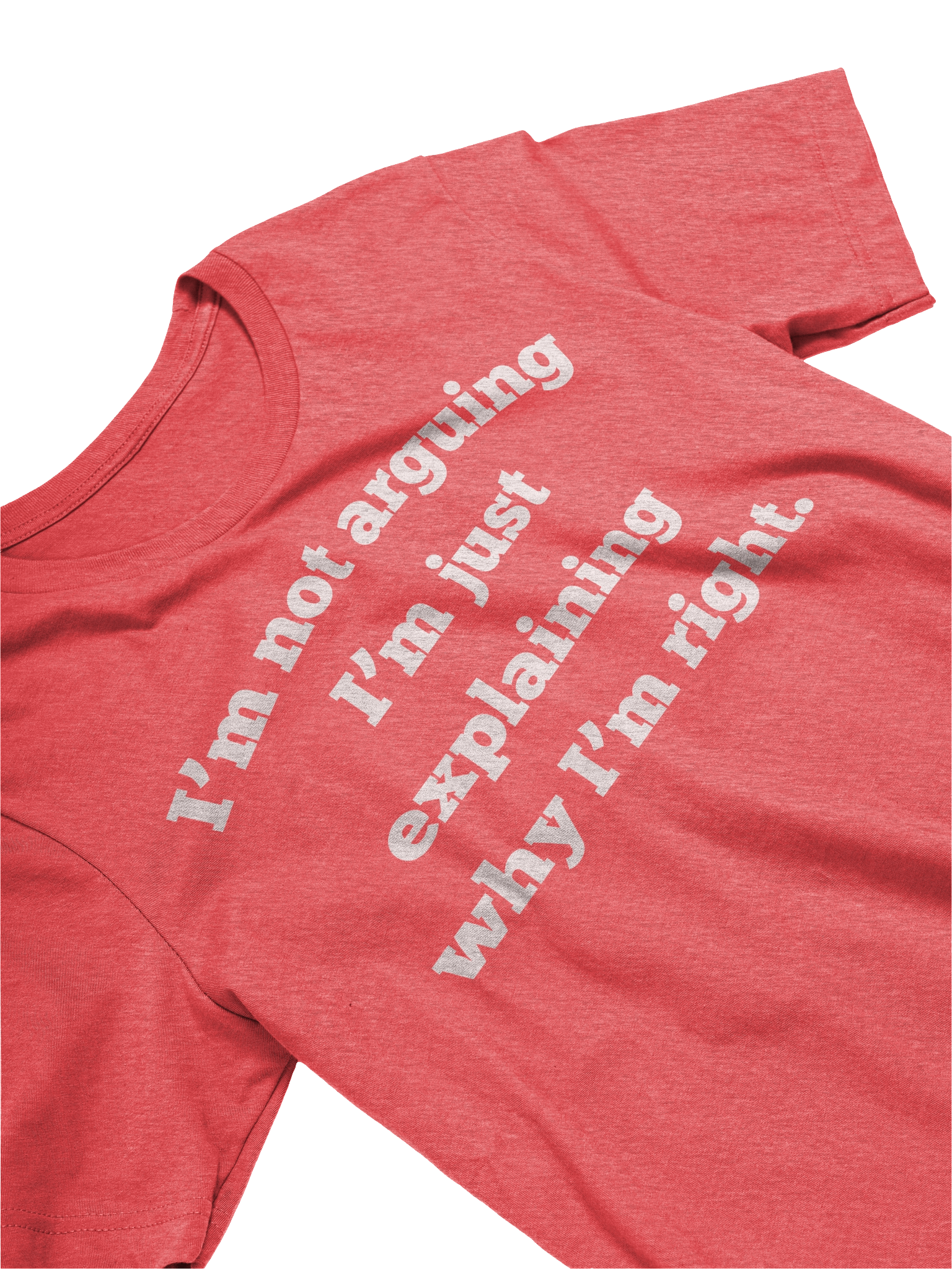 I'm Not Arguing I'm Just Explaining Why I'm Right Unisex T-Shirt | Funny Sarcastic Tee | Bella Canvas 3001 product image (4)