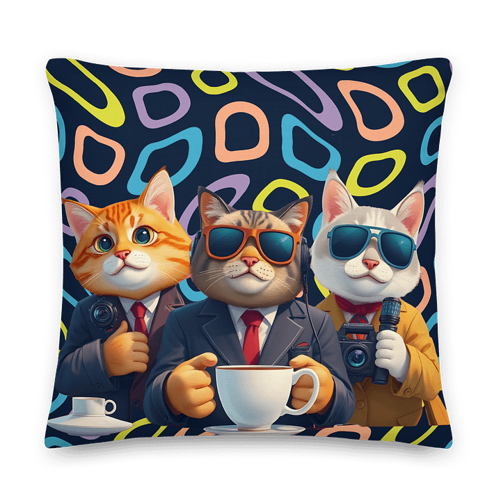 Premium Pillow-The Meowdia Crew product image (2)