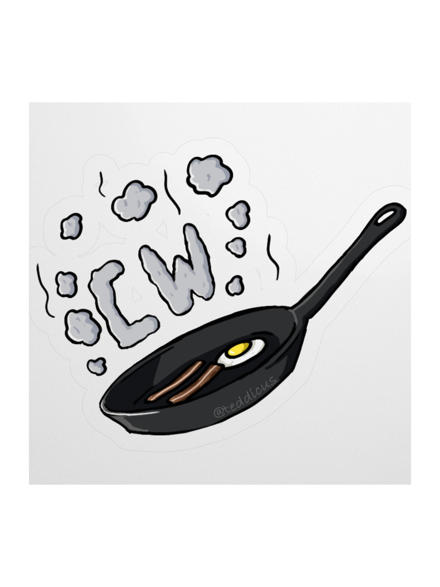 CraftWorks Frying Pan Sticker 🥈 by @teddicus product image (1)