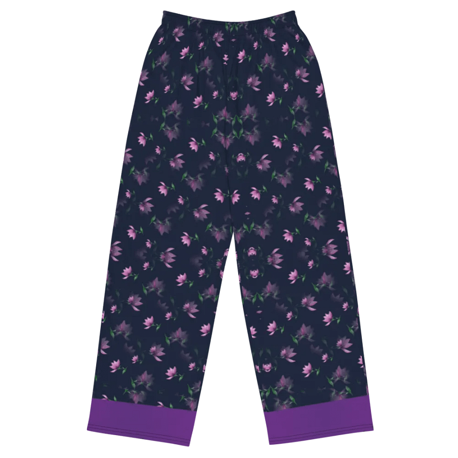 Lavender floral whisper unisex Wide-Leg Pants product image (1)