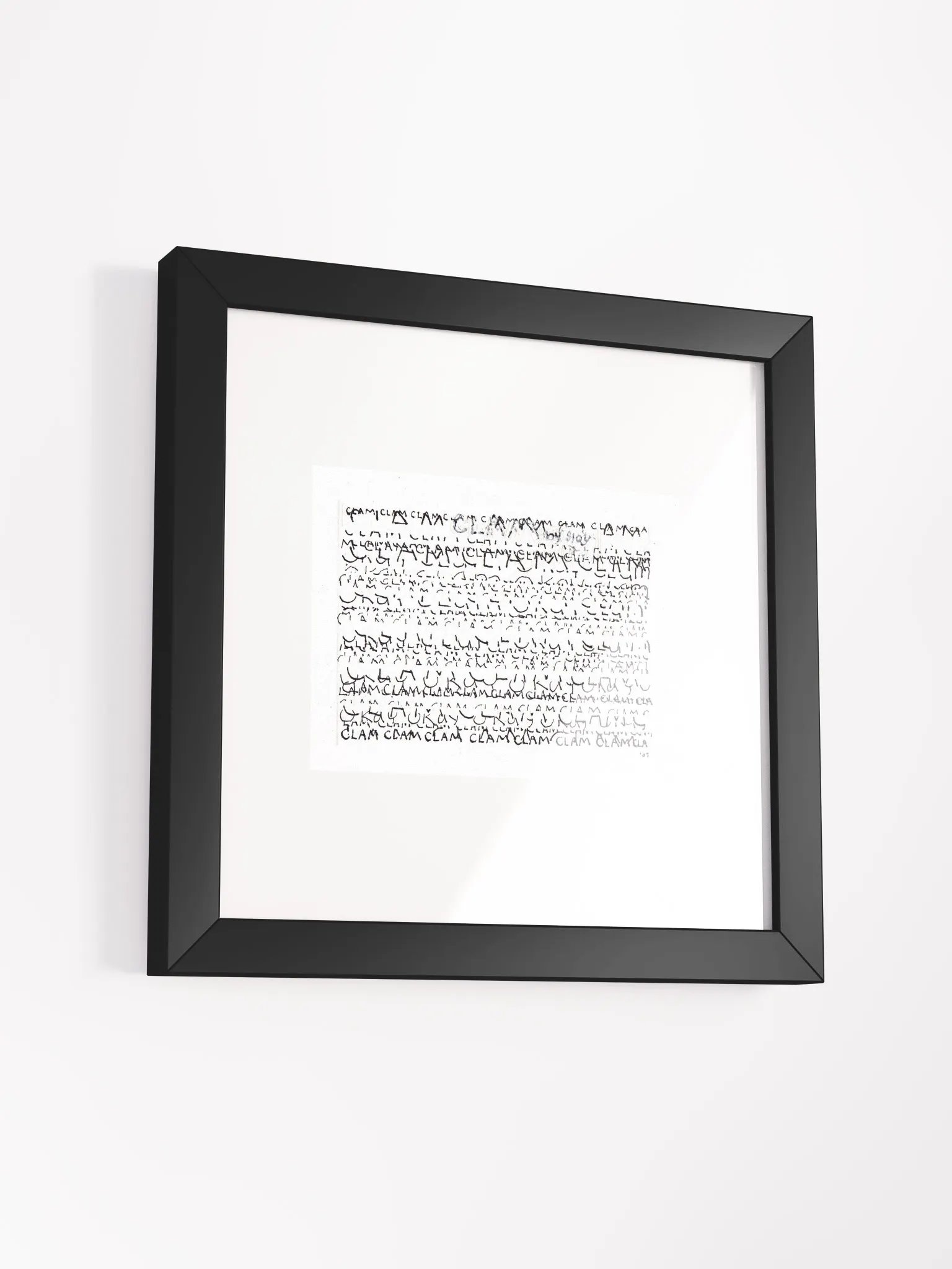 Clam Panel Card Print Framed product image (1)