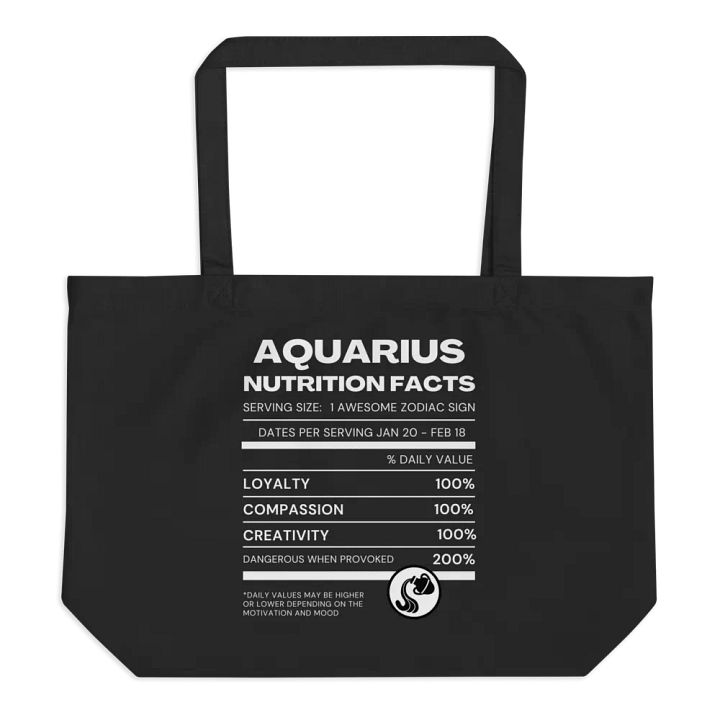 Aquarius Nutrition Facts Tote Bag product image (3)