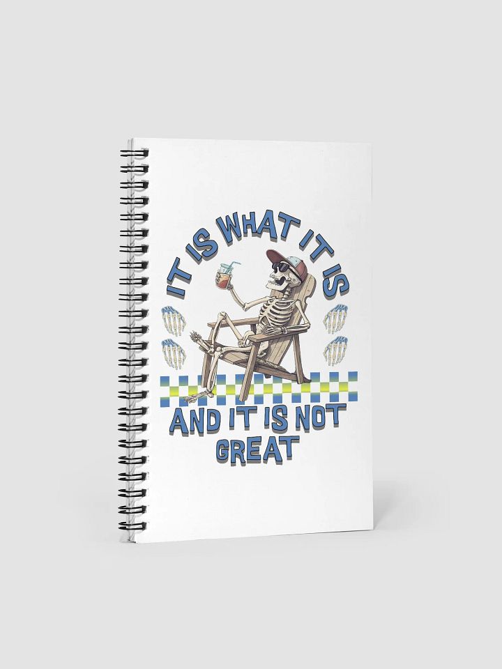 It Is What It Is And It Is Not Great Skeleton Chill Spiral Notebook product image (2)