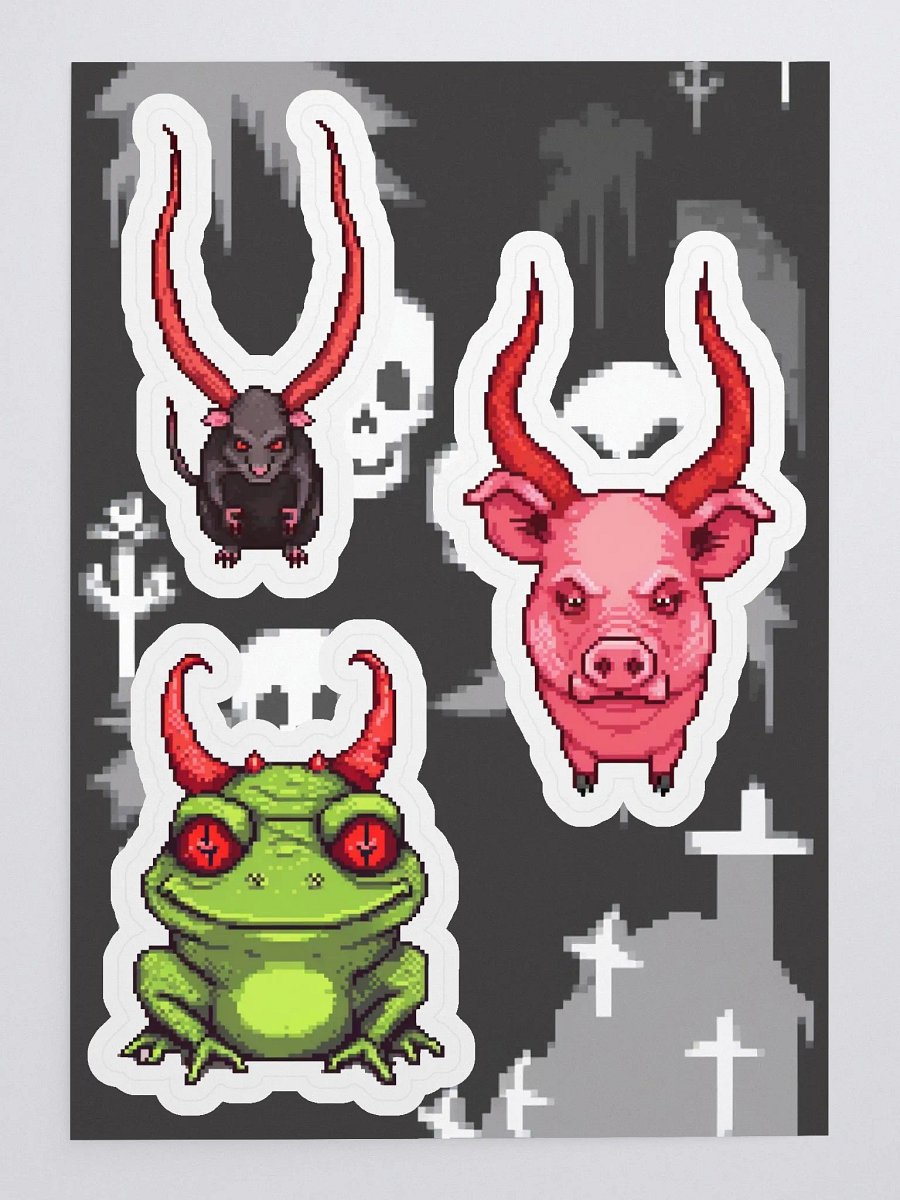 Evil Critters! Sticker Sheet product image (3)
