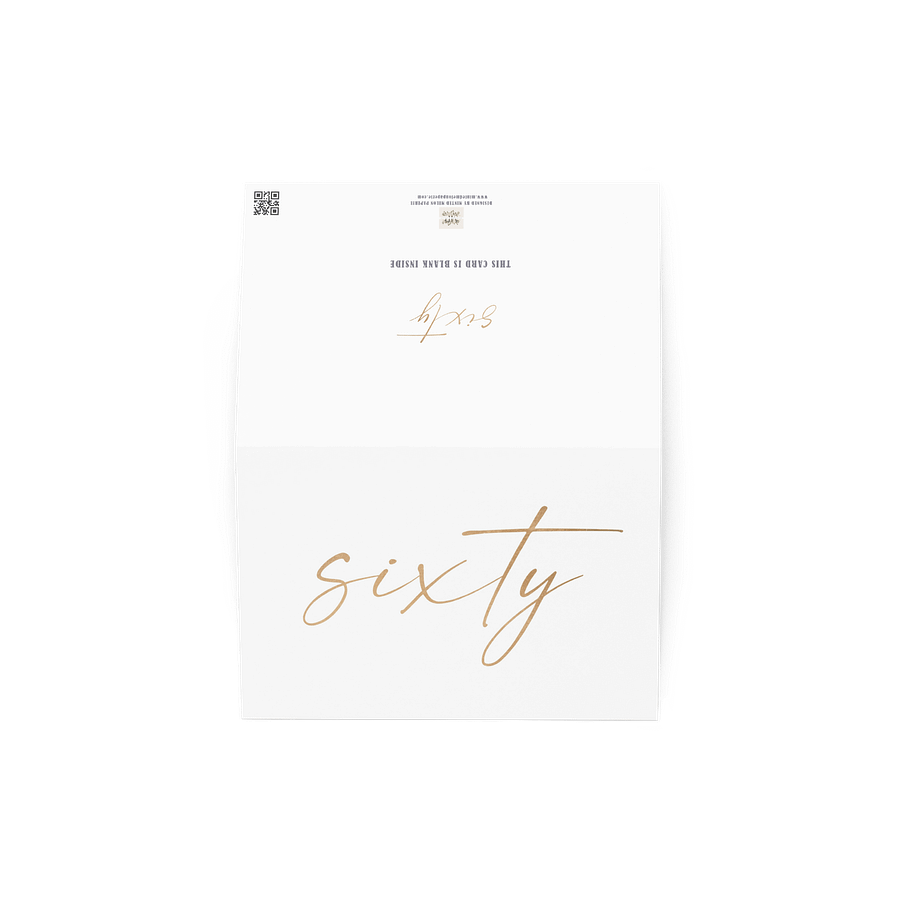 Minimalist Gold Sixty Birthday Card product image (3)