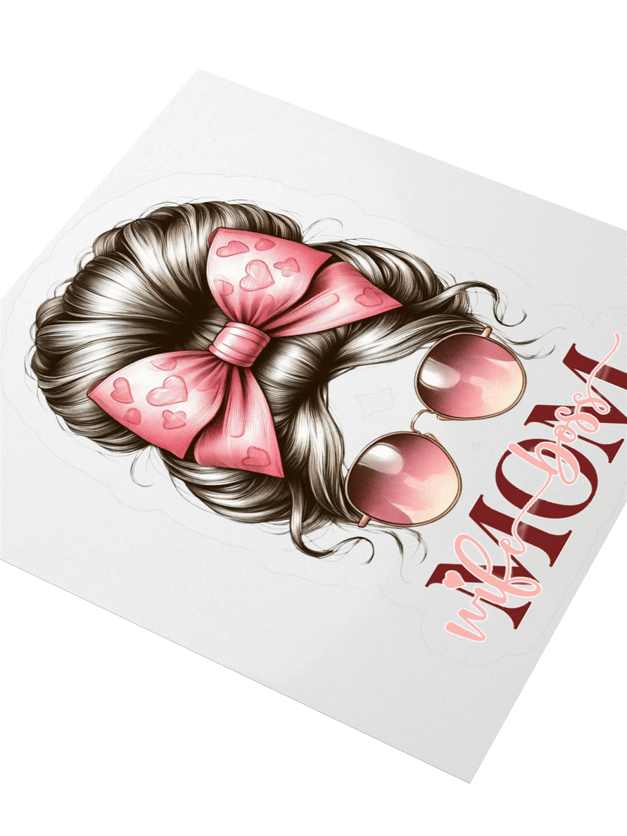 Mom Wife Boss Pink Heart Bow Sticker Set product image (7)